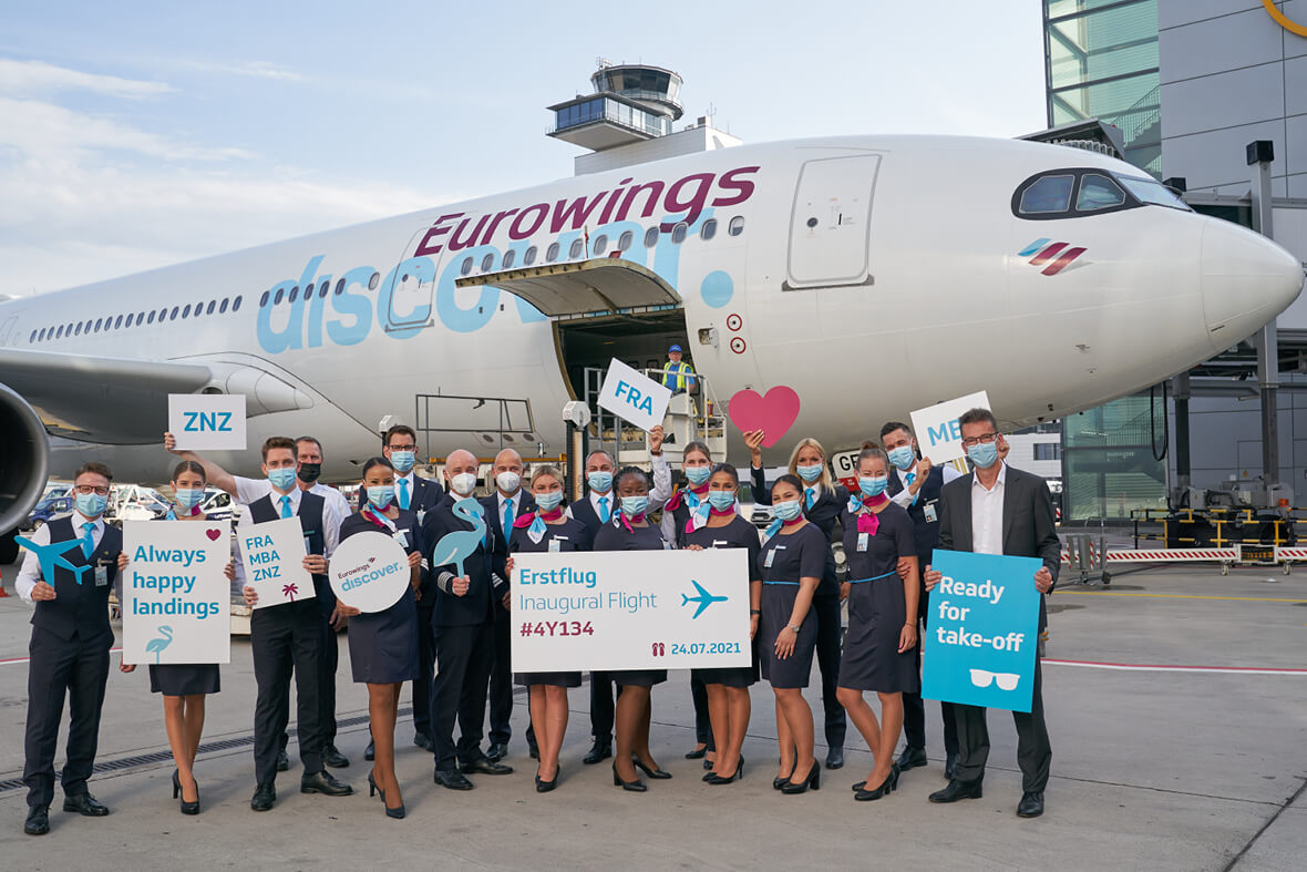 Eurowings Discover on the launch pad